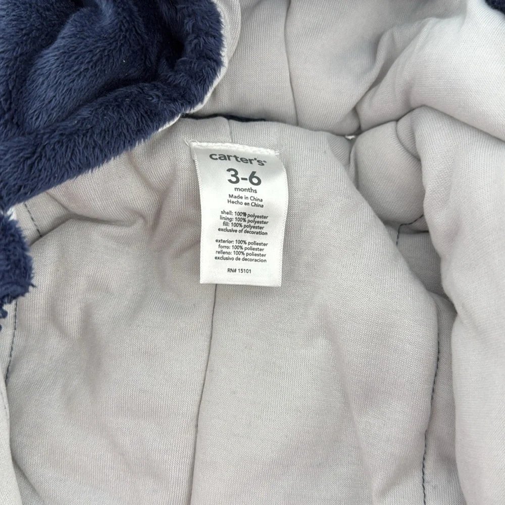 NWT Carter’s | fuzzy velboa heavyweight pram 3-6M